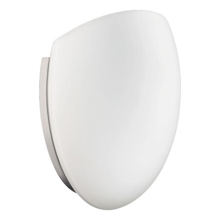 Quorum One Light Satin Nickel Satin Opal Glass Wall Light 5898-65